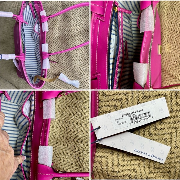 🆕 Dooney & Bourke Beacon Zip Tote, Magenta - Picture 7 of 9